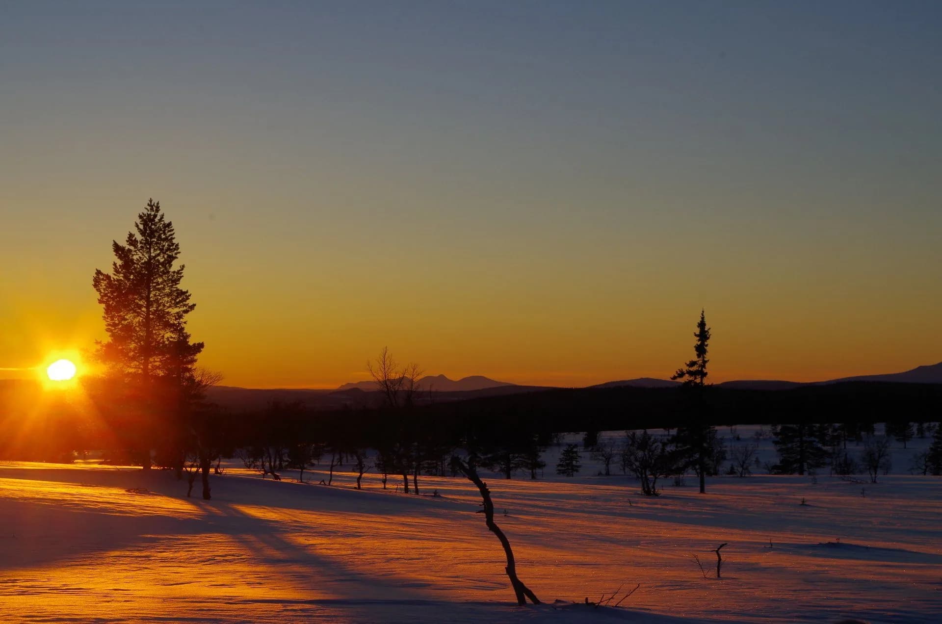 Snow-covered fell landscape